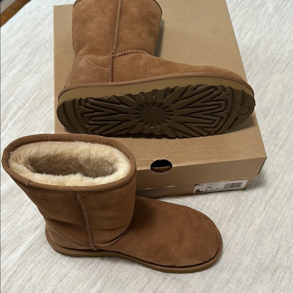 UGG Tan Winter Boots with Sheepskin Lining